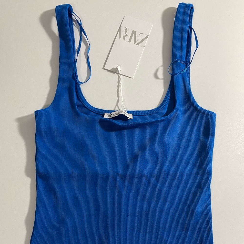 NWT Zara Blue Tank Top